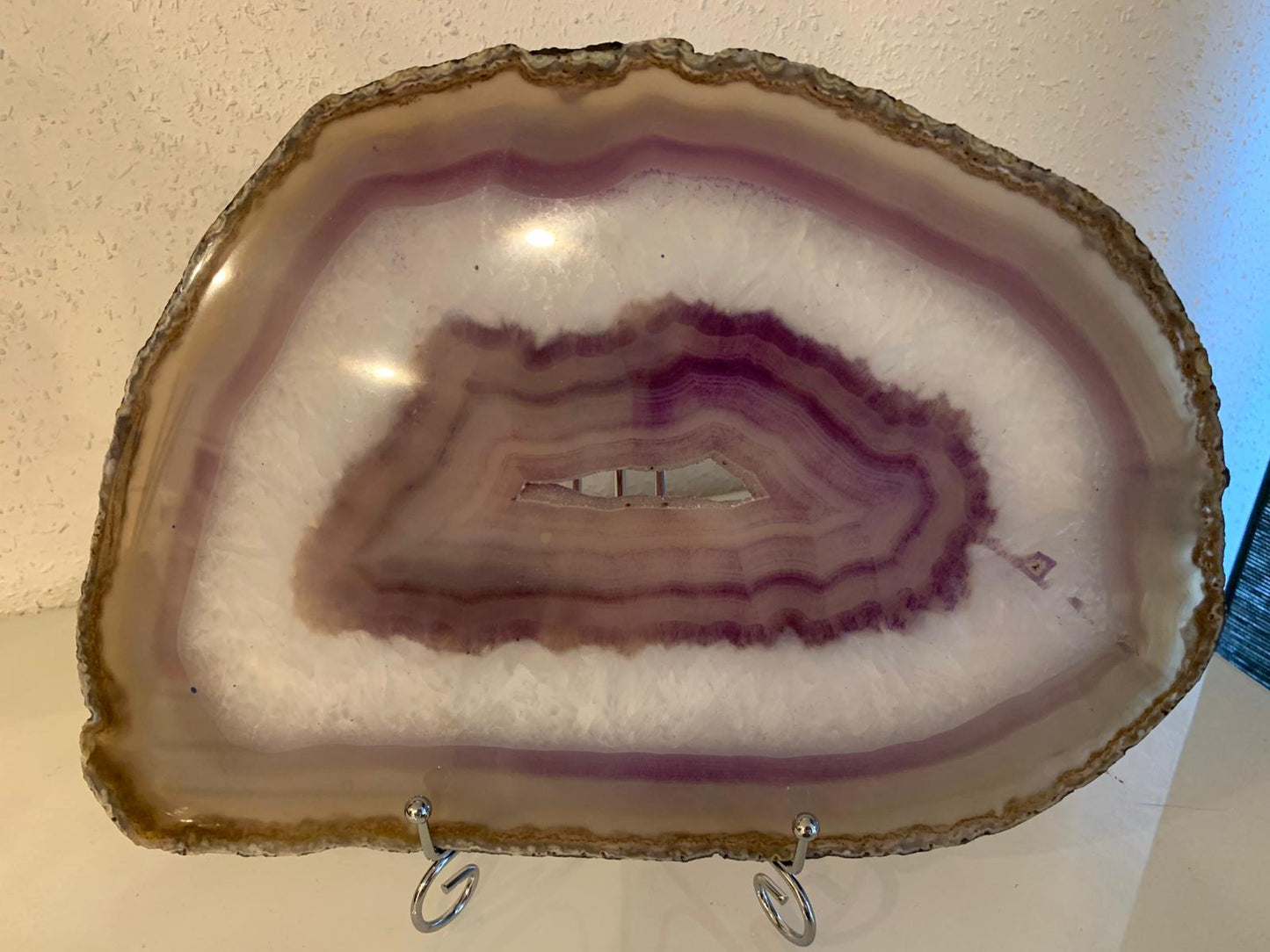 Achat Scheibe Natur/ Lila