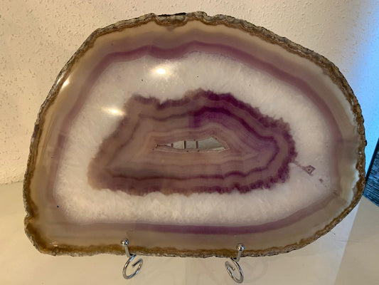 Achat Scheibe Natur/ Lila