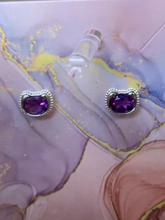 Pariba Topas und Amethyst Katzenkopfdesign