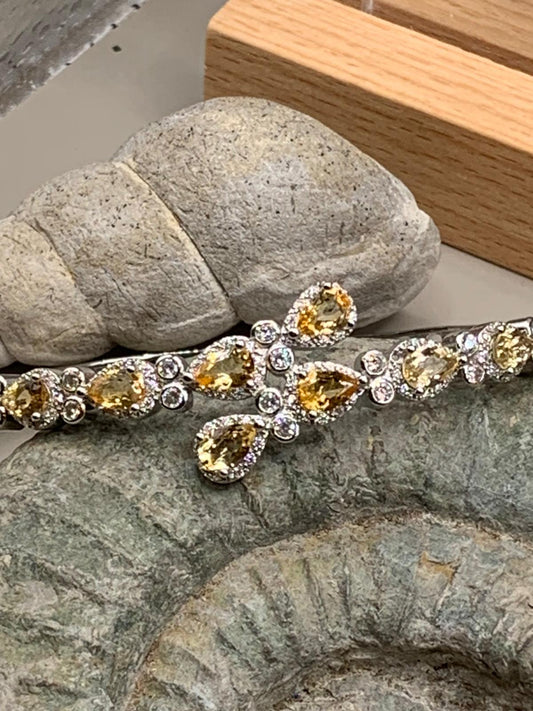 Tropfen Citrin Armreif