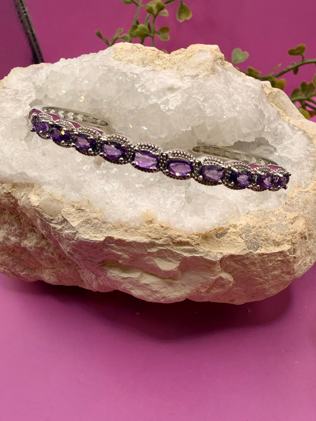 Amethyst Armreif schlicht